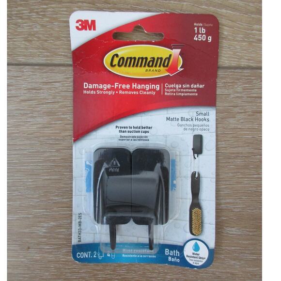 3M Command 1lb Bath Hooks Bronze 2 Pack Lot of 3 - Picture 2 of 3